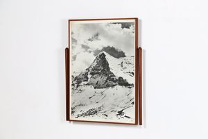 JORIO PIER CARLO (1927 - 2016) - (attribuito)Tavolo apribile a parete con immagine di montagna, 1950.