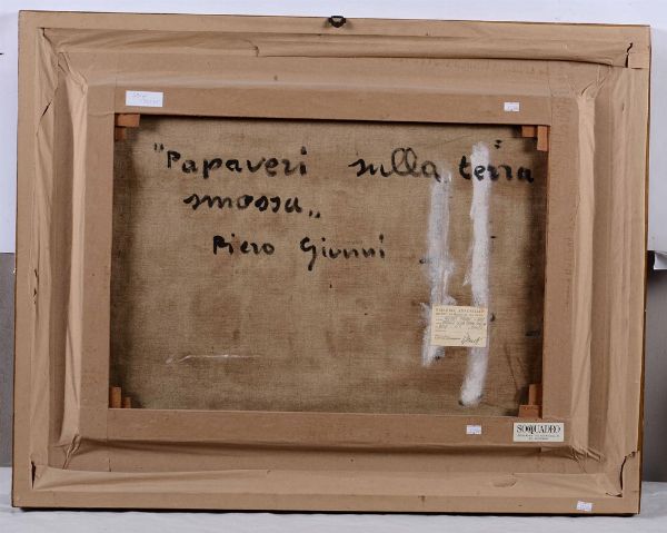 Giunni Piero : Papaveri sulla terra smossa, 1978  - Asta Arte Moderna e Contemporanea | Asta a Tempo - Associazione Nazionale - Case d'Asta italiane