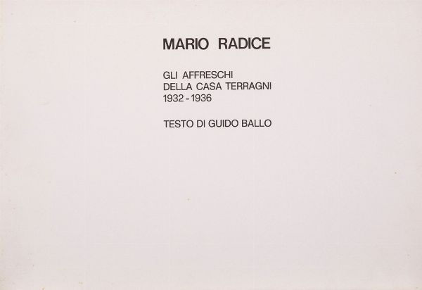 Radice Mario : Mario Radice (1898-1987)  - Asta Arte Moderna e Contemporanea | Asta a Tempo - Associazione Nazionale - Case d'Asta italiane