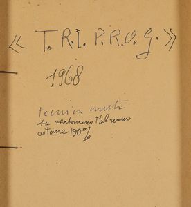 Radice Mario : T.R.I. Prog., 1968  - Asta Arte Moderna e Contemporanea | Asta a Tempo - Associazione Nazionale - Case d'Asta italiane