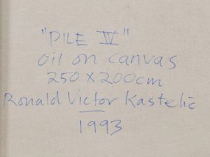 Kastelic Ronald Victor : Pile IV, 1993  - Asta Arte Moderna e Contemporanea | Asta a Tempo - Associazione Nazionale - Case d'Asta italiane