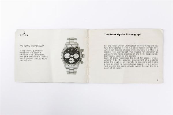 Rolex libretto Cosmograph anno 1972 in inglese  - Asta Orologi | Asta a Tempo - Associazione Nazionale - Case d'Asta italiane