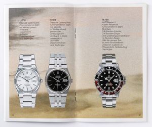 Rolex Piccola brochure modelli vari anni '80  - Asta Orologi | Asta a Tempo - Associazione Nazionale - Case d'Asta italiane