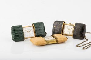 Lotto di 3 orologi da viaggio: Jungfrau, Montblanc, Duvalux con datario  - Asta Orologi | Asta a Tempo - Associazione Nazionale - Case d'Asta italiane