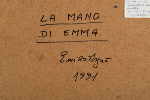 Isgr Emilio : La mano di Emma, 1991  - Asta Arte Moderna e Contemporanea, Fotografia e Fumetti - Associazione Nazionale - Case d'Asta italiane