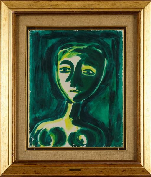 GUIDI VIRGILIO : La testa verde, 1971  - Asta Arte Moderna e Contemporanea, Fotografia e Fumetti - Associazione Nazionale - Case d'Asta italiane
