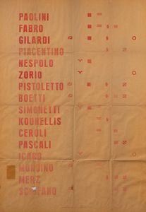 BOETTI ALIGHIERO : Manifesto, 1967  - Asta Arte Moderna e Contemporanea, Fotografia e Fumetti - Associazione Nazionale - Case d'Asta italiane