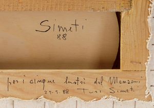 SIMETI TURI : Senza titolo, 1988  - Asta Arte Moderna e Contemporanea, Fotografia e Fumetti - Associazione Nazionale - Case d'Asta italiane