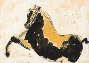 MARINI MARINO : Cavallo, 1948  - Asta Arte Moderna e Contemporanea, Fotografia e Fumetti - Associazione Nazionale - Case d'Asta italiane