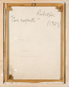 Rotella Mimmo : Con sospetto, 1963  - Asta Arte Moderna e Contemporanea, Fotografia e Fumetti - Associazione Nazionale - Case d'Asta italiane
