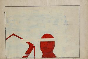 Tacchi Cesare : Studio per un quadro con titolo ironico, 1964  - Asta Arte Moderna e Contemporanea, Fotografia e Fumetti - Associazione Nazionale - Case d'Asta italiane