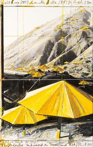 Christo - Umbrellas-yellow (project Usa-Japan), 1989