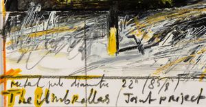 Christo : Umbrellas-yellow (project Usa-Japan), 1989  - Asta Arte Moderna e Contemporanea, Fotografia e Fumetti - Associazione Nazionale - Case d'Asta italiane