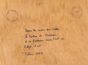 Tobas Christian : (Dans le cadre du cadre...), 1975  - Asta Arte Moderna e Contemporanea, Fotografia e Fumetti - Associazione Nazionale - Case d'Asta italiane