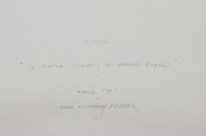 POIRIER ANNE & PATRICK : Le statue giganti dei giardini Boboli, 1981  - Asta Arte Moderna e Contemporanea, Fotografia e Fumetti - Associazione Nazionale - Case d'Asta italiane