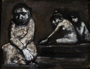 SIRONI MARIO - Tre Figure, 1945 ca