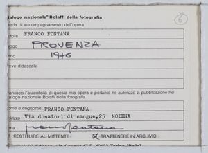Fontana Franco : Provenza, 1976  - Asta Arte Moderna e Contemporanea, Fotografia e Fumetti - Associazione Nazionale - Case d'Asta italiane