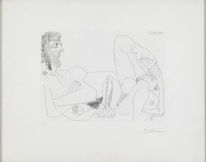 PICASSO PABLO : Gli amanti, 1968  - Asta Arte Moderna e Contemporanea, Fotografia e Fumetti - Associazione Nazionale - Case d'Asta italiane