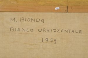 Bionda Mario : Bianco orizzontale, 1959  - Asta Arte Moderna e Contemporanea, Fotografia e Fumetti - Associazione Nazionale - Case d'Asta italiane