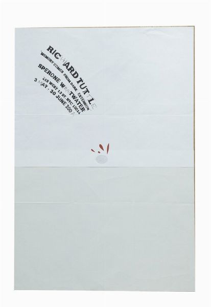 Richard Tuttle : Richard Tuttle Memory comes from dark extensionNew York, Sperone Westwater Gallery, 2007, 81,2x55,7 cm.  - Asta Testimonianze: libri e documenti dell'arte moderna e contemporanea - Associazione Nazionale - Case d'Asta italiane