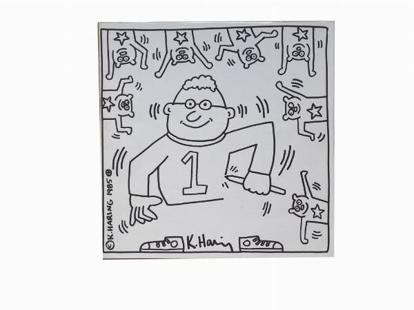 Keith Haring : Senza titolo. Untitled Amsterdam, De Harmonie, 1986; 30,5x30,4 cm, brossura, pp. (20 incluse le copertine).  - Asta Testimonianze: libri e documenti dell'arte moderna e contemporanea - Associazione Nazionale - Case d'Asta italiane