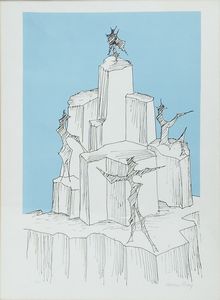 Man Ray - La Montagna di Cristallo Varese, Astrid, 1971, 70x50 cm.