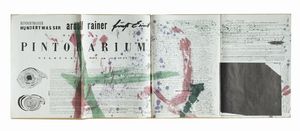 ARNULF RAINER - Fritz Hundertwasser / Arnulf Rainer / Ernst Fuchs: haben das PINTORARIUM gegrundet, Wien, 1959, 117x42,5 cm
