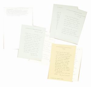 Jan Tschichold - Corpus di 9 lettere autografe su carta intestata indirizzate al Dr. Griesingen Berzona (Svizzera), 19 agosto 1967 - 3 novembre 1969