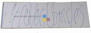 Richard Tuttle - Perceived obstaclesKöln, Verlag der Buchhandlung Walther König, 2001, 31x91 cm, legatura editoriale in mezza tela con piatti cartonati, sovraccopertina con due piccole mancanze ai margini, pp. [4]-[80.