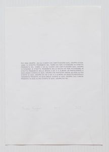 Victor Burgin - Per ogni gruppo s.l. (Italia), 1971, 29,5x21 cm.