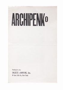 Alexander  Archipenko - Archipenko, New York, Société Anonyme, Inc., senza data [1921], 25,5x16,5, brossura, pp. [12