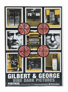 Gilbert & George - Gilbert & George nine dark pictures, Frankfurt, Portikus, 2002, 84x59,5 cm.