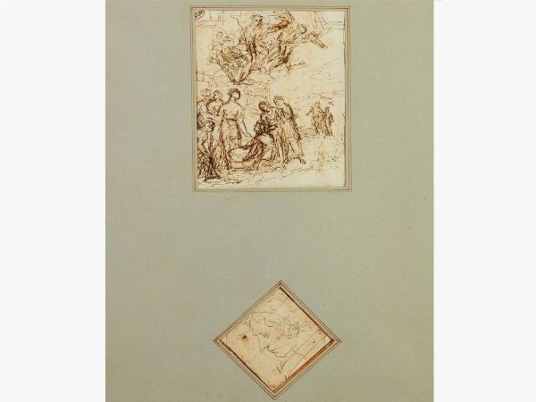 Lotto di antichi disegni  - Asta Complementi d'arredo, argenteria, dipinti antichi e curiosit - Associazione Nazionale - Case d'Asta italiane