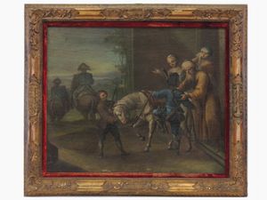 Scuola emiliana del XVIII secolo - La partenza del figliol prodigo