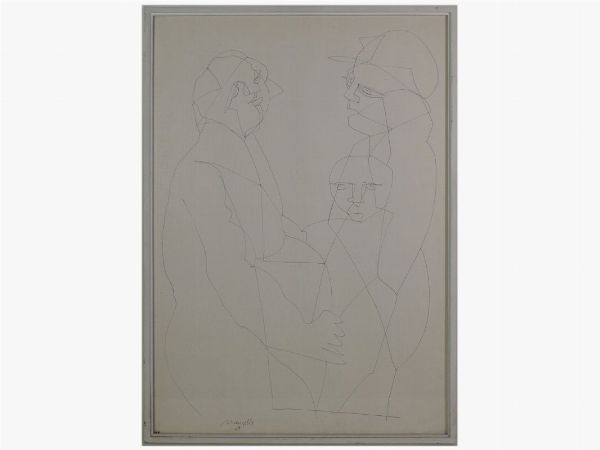 Rocco Menzella : Figure 1969 e 1971  - Asta Arte moderna e contemporanea - Associazione Nazionale - Case d'Asta italiane