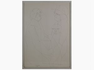 Rocco Menzella : Figure 1969 e 1971  - Asta Arte moderna e contemporanea - Associazione Nazionale - Case d'Asta italiane