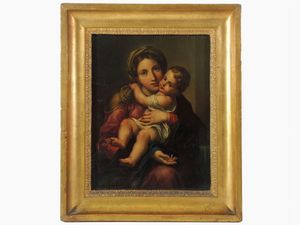 Scuola lombarda del XIX secolo - Madonna con Bambino