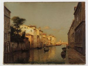 Marc Aldine : Canale veneziano  - Asta Arredi e Dipinti da un appartamento milanese - Associazione Nazionale - Case d'Asta italiane