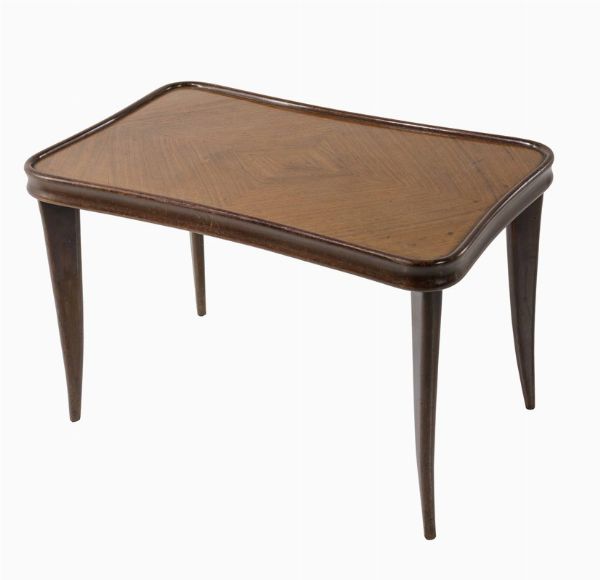 Tavolino con struttura in legno e piano impiallacciato.  - Asta Design - Associazione Nazionale - Case d'Asta italiane