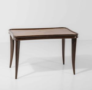 Tavolino con struttura in legno e piano impiallacciato.  - Asta Design - Associazione Nazionale - Case d'Asta italiane