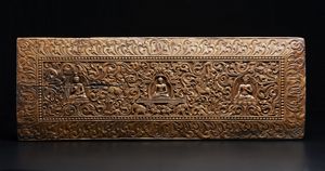 Arte Himalayana - 'Copertina di libroTibet, XIV secolo'