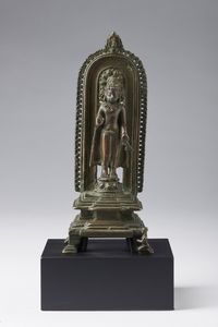 Arte Indiana - 'Altare raffigurante BuddhaIndia nord orientale, periodo Pala, XII secolo'