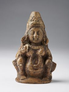 Arte Indiana - 'Figura Chandraketugarh in osso raffiguranteYaksha (spirito maschile della natura) Bengala Occidentale, periodo Shunga, ca. I secolo a. C. '