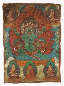 Arte Himalayana - 'Thangka raffigurante divinit irata Tibet, XIX secolo '