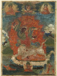 Arte Himalayana - 'Thangka raffigurate Dorje Drolo Tibet, XVIII secolo '