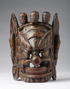 Arte Himalayana - 'Maschera in legnoTibet, XVIII secolo '