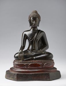 Arte Sud-Est Asiatico - 'Scultura in bronzo raffigurante Buddha Tailandia, XVI secolo'