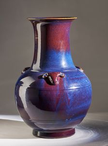 Arte Cinese - 'Grande vaso flambCina, dinastia Qing, XIX secolo'