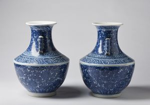 Arte Cinese - 'Coppia di vasi a frecciaCina, dinastia Qing, XIX secolo'