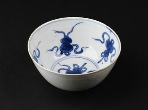 Arte Cinese - 'Coppa in porcellana bianco/blu Cina, dinastia Ming, XVI secolo '